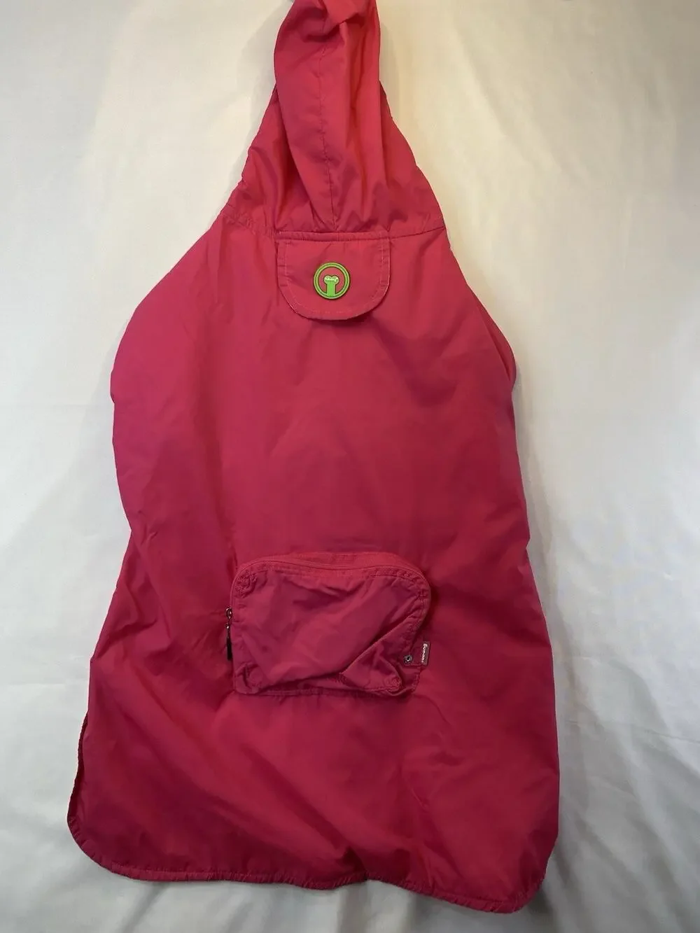 Fabdog TULA Pink Hooded Dog Coat/Jacket/ Raincoat Size XXL Polyester